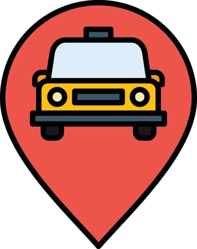 coche ubicación vector icono