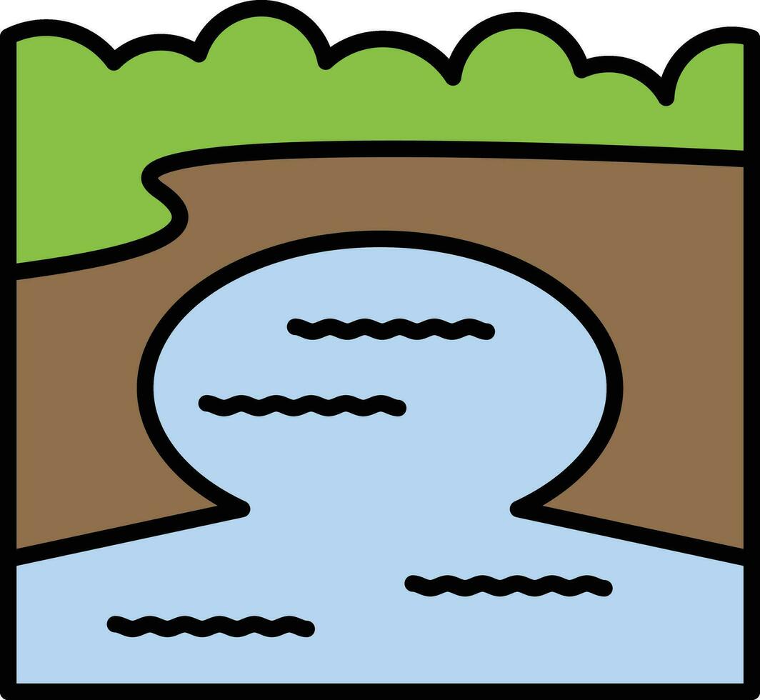 Bay Landscape Vector Icon