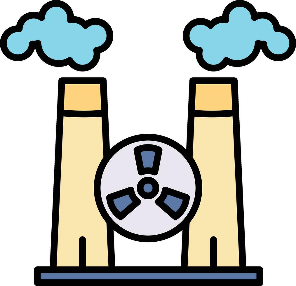 Nuclear Factory Vector Icon