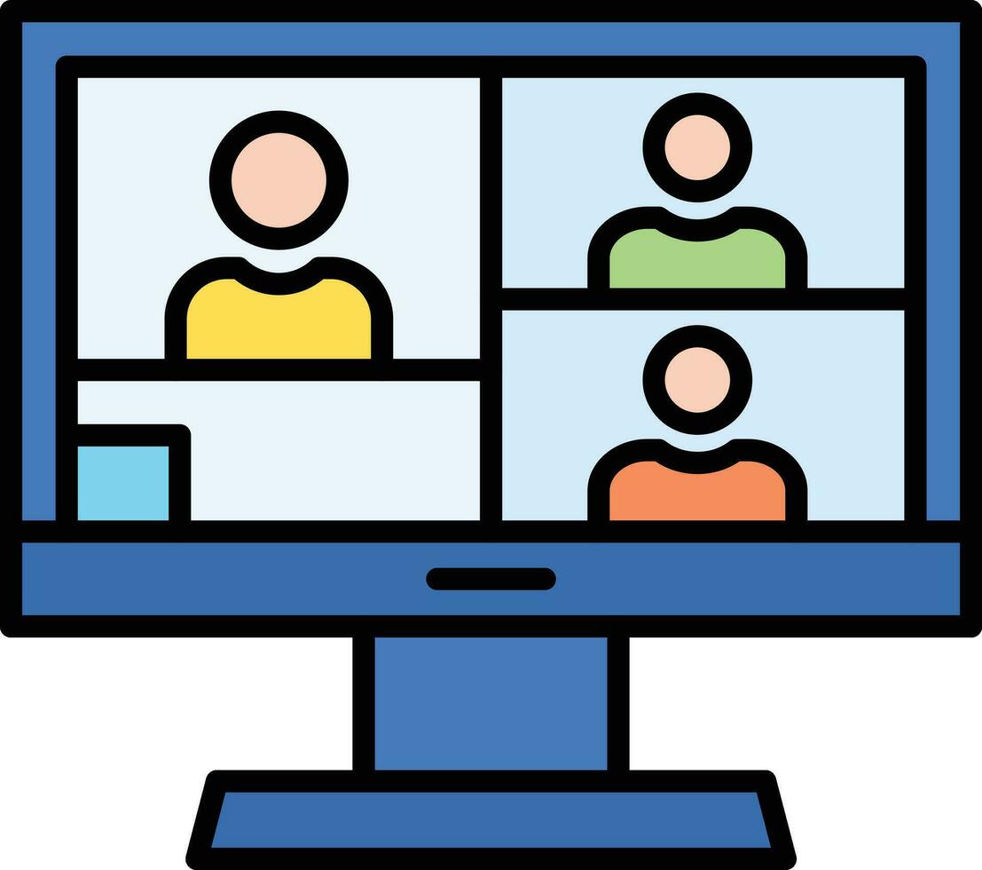 Online Meeting Vector Icon