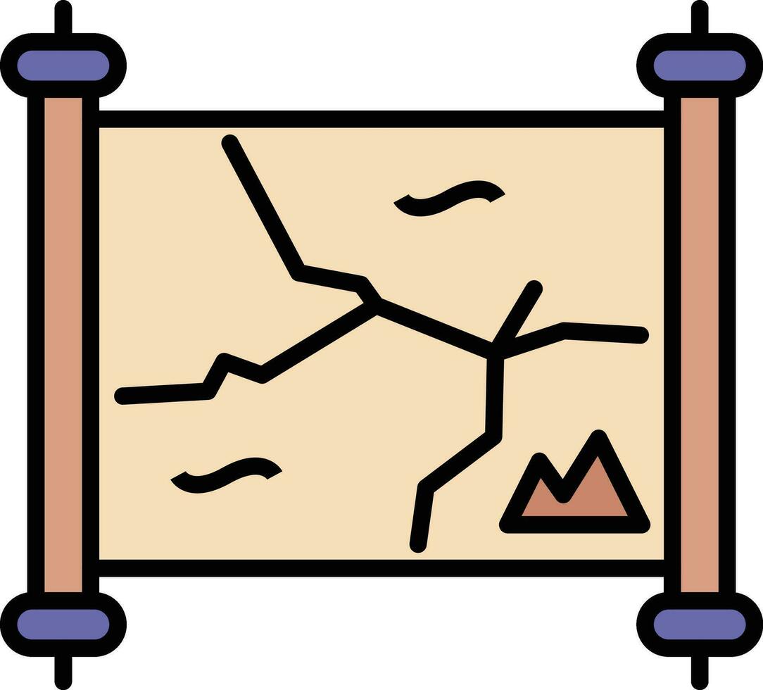 Desert Map Vector Icon
