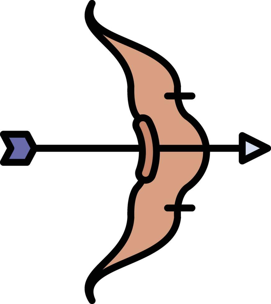 icono de vector de flecha de arco