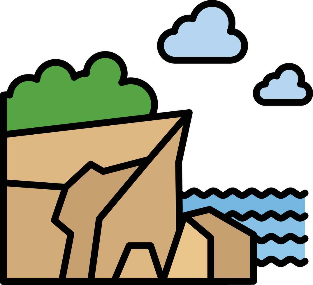 Cliff Vector Icon