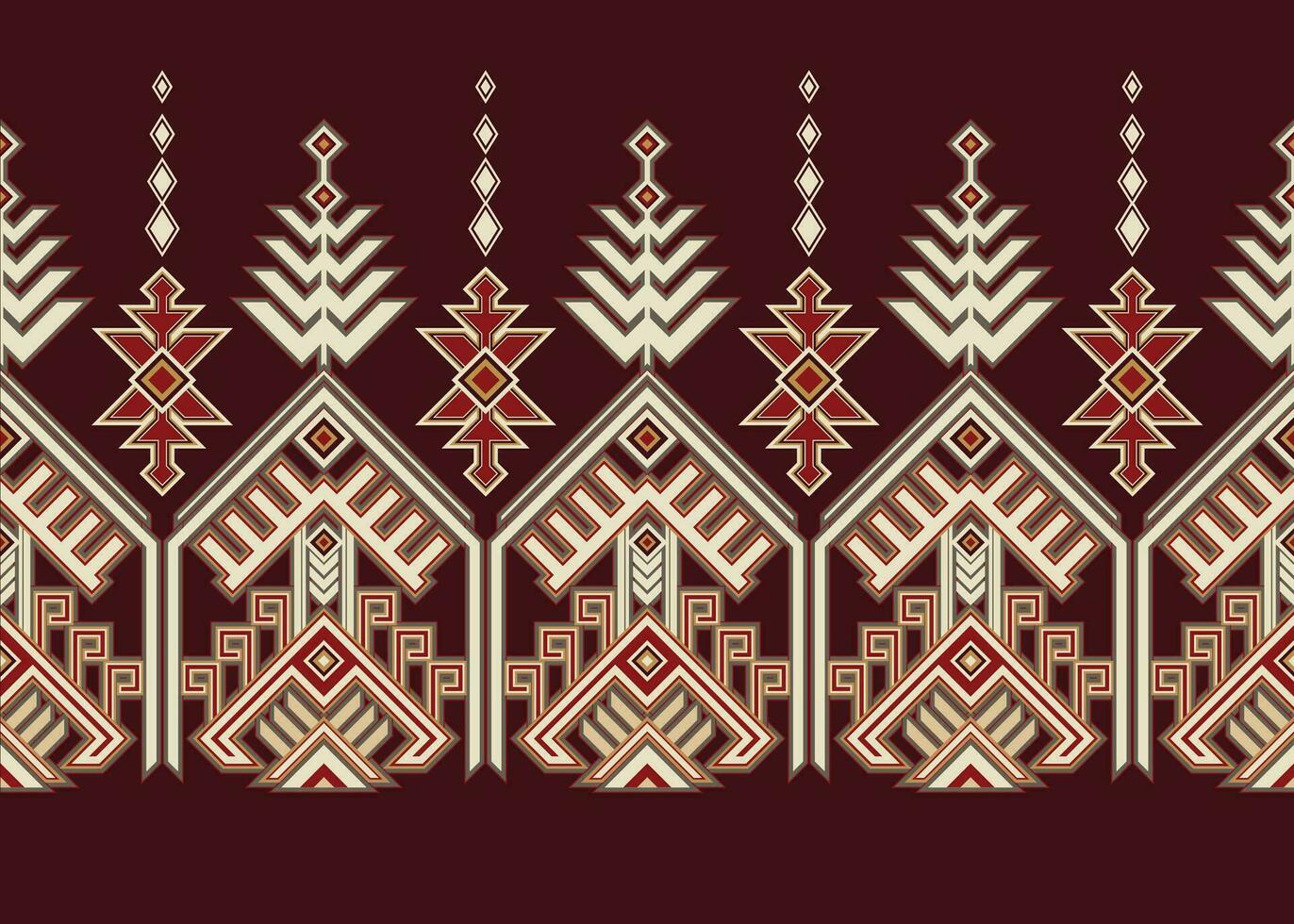 Native pattern american tribal indian ornament pattern geometric ethnic textile texture tribal aztec pattern navajo mexican fabric seamless Vector decoration fashion
