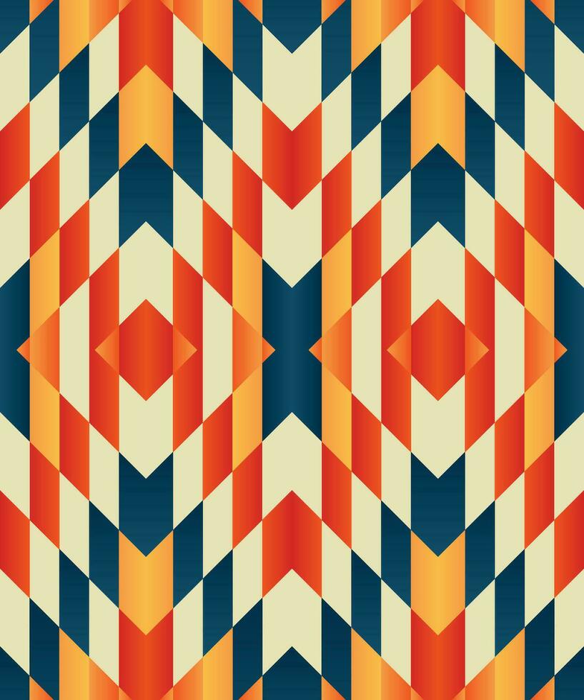 Native pattern american tribal indian ornament pattern geometric ethnic textile texture tribal aztec pattern navajo mexican fabric seamless Vector decoration fashion