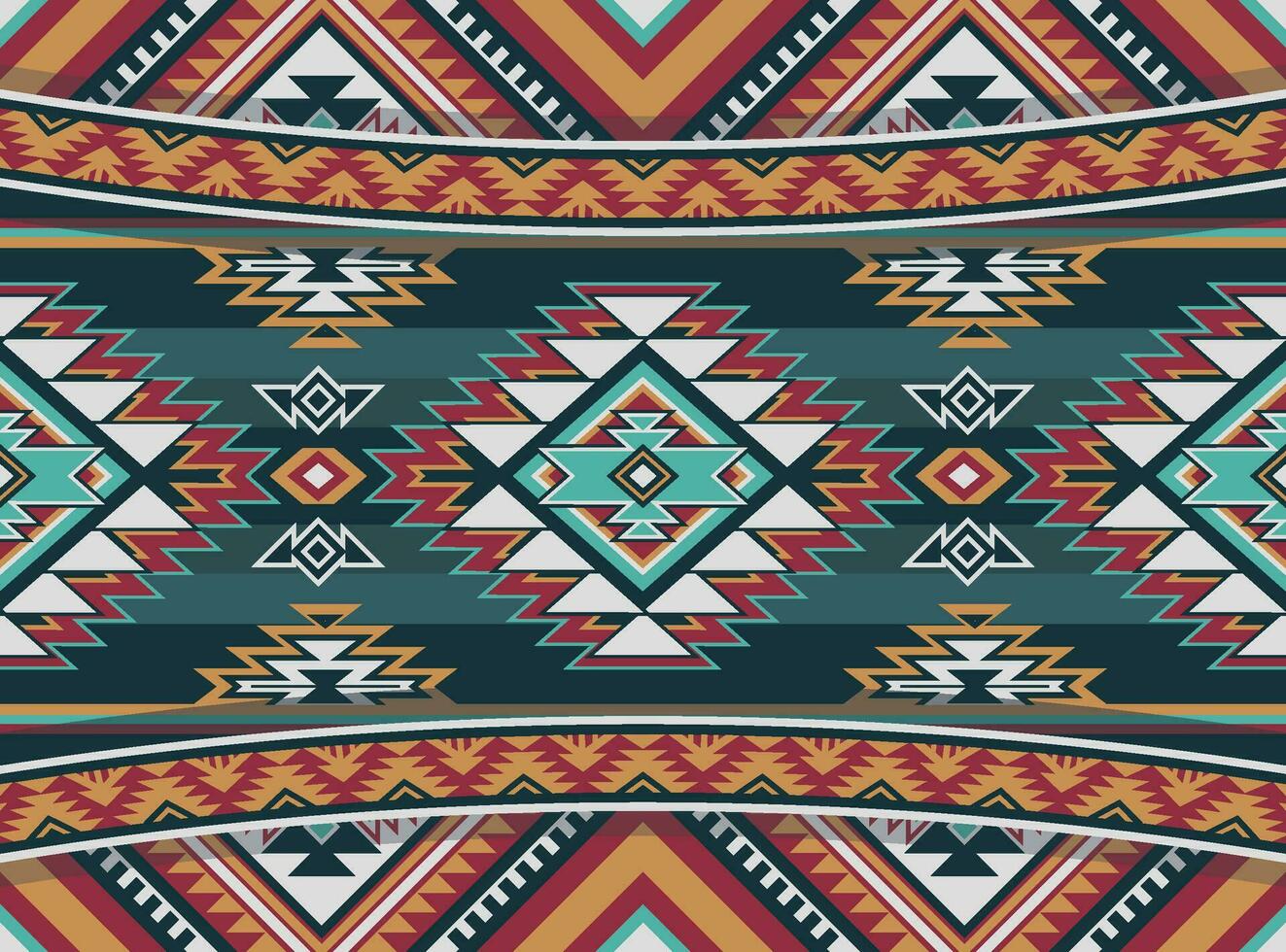 Native pattern american tribal indian ornament pattern geometric ethnic textile texture tribal aztec pattern navajo mexican fabric seamless Vector decoration fashion