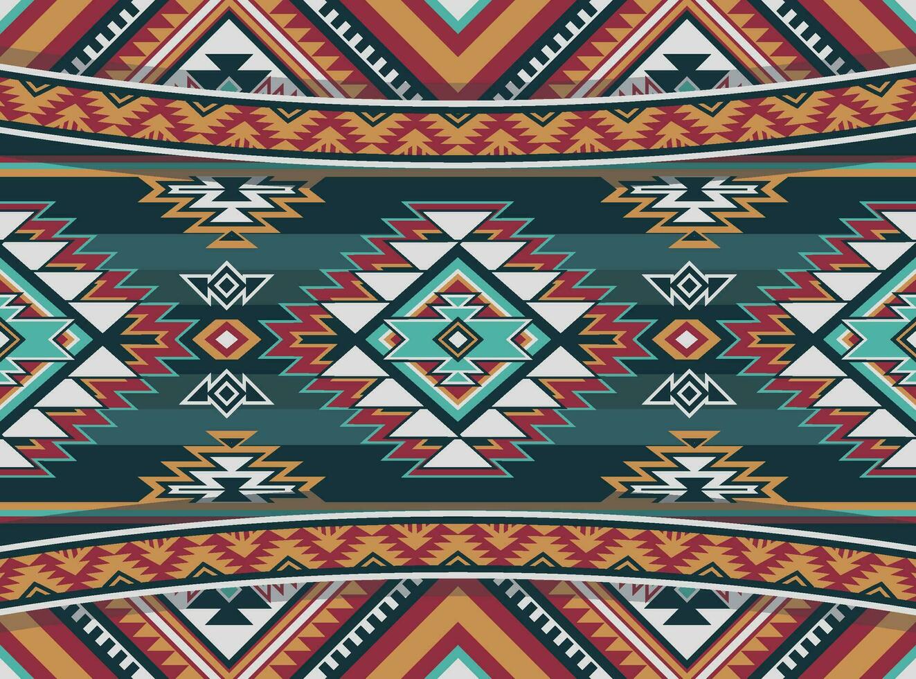 Native pattern american tribal indian ornament pattern geometric ethnic textile texture tribal aztec pattern navajo mexican fabric seamless Vector decoration fashion