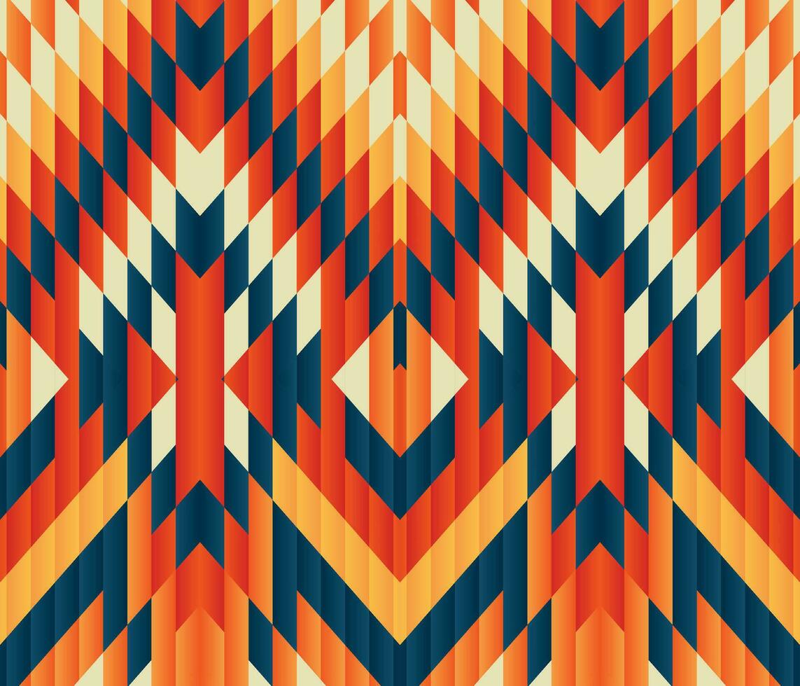 Native pattern american tribal indian ornament pattern geometric ethnic textile texture tribal aztec pattern navajo mexican fabric seamless Vector decoration fashion