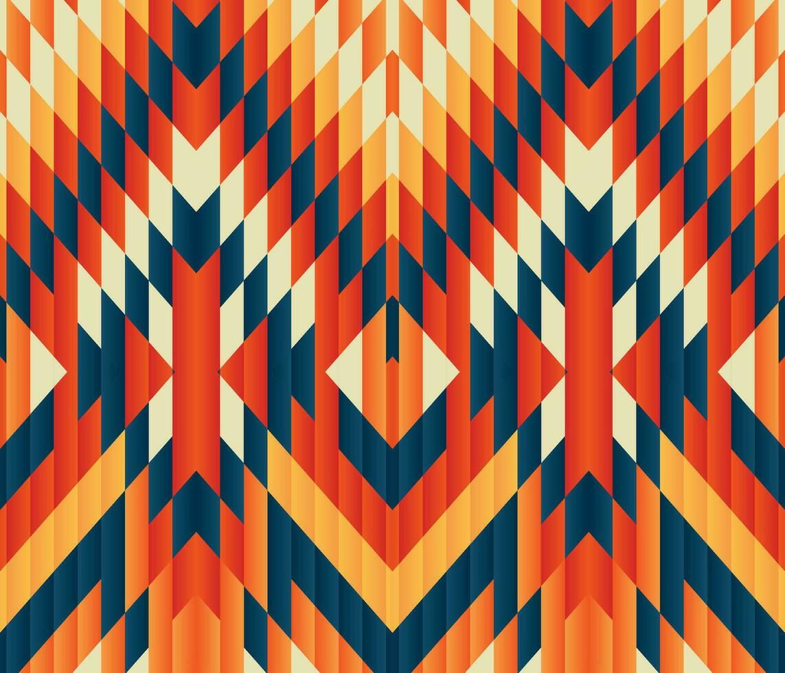 Native pattern american tribal indian ornament pattern geometric ethnic textile texture tribal aztec pattern navajo mexican fabric seamless Vector decoration fashion