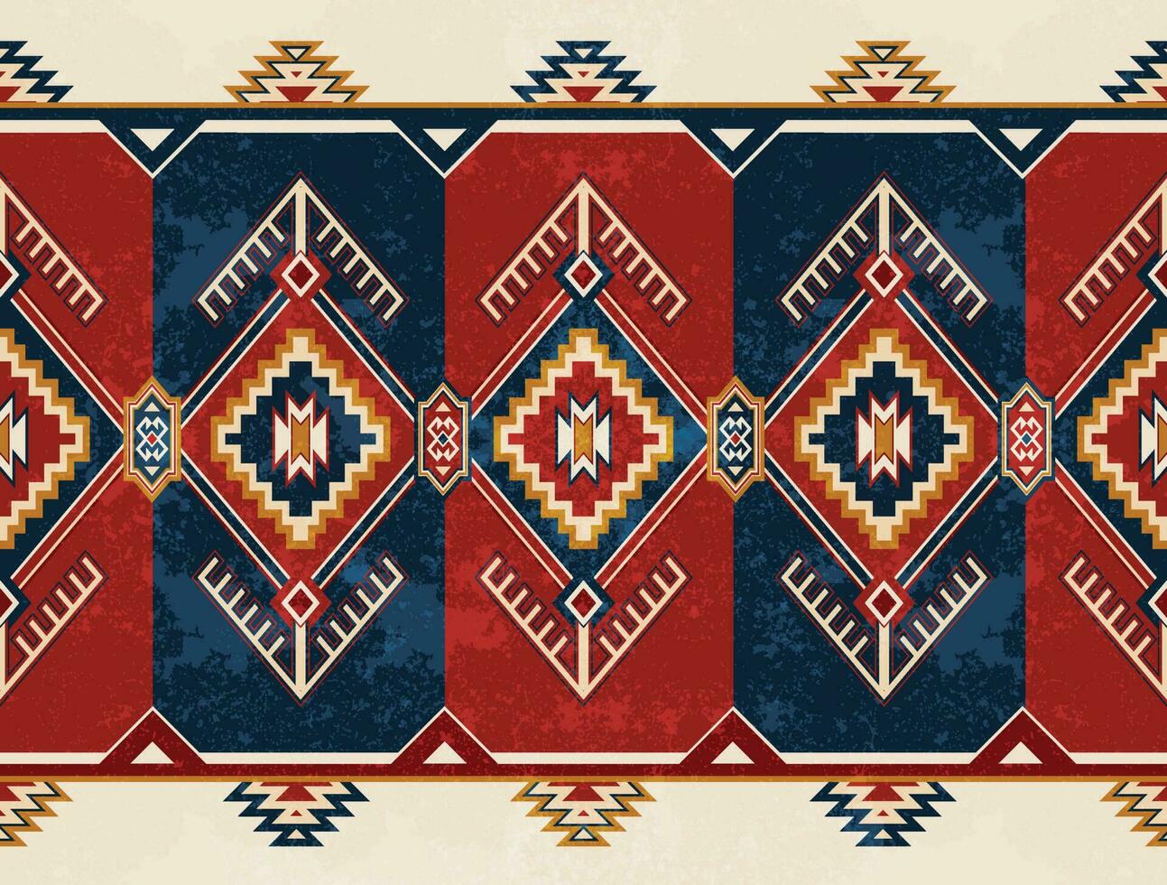 Native pattern american tribal indian ornament pattern geometric ethnic textile texture tribal aztec pattern navajo mexican fabric seamless Vector decoration fashion