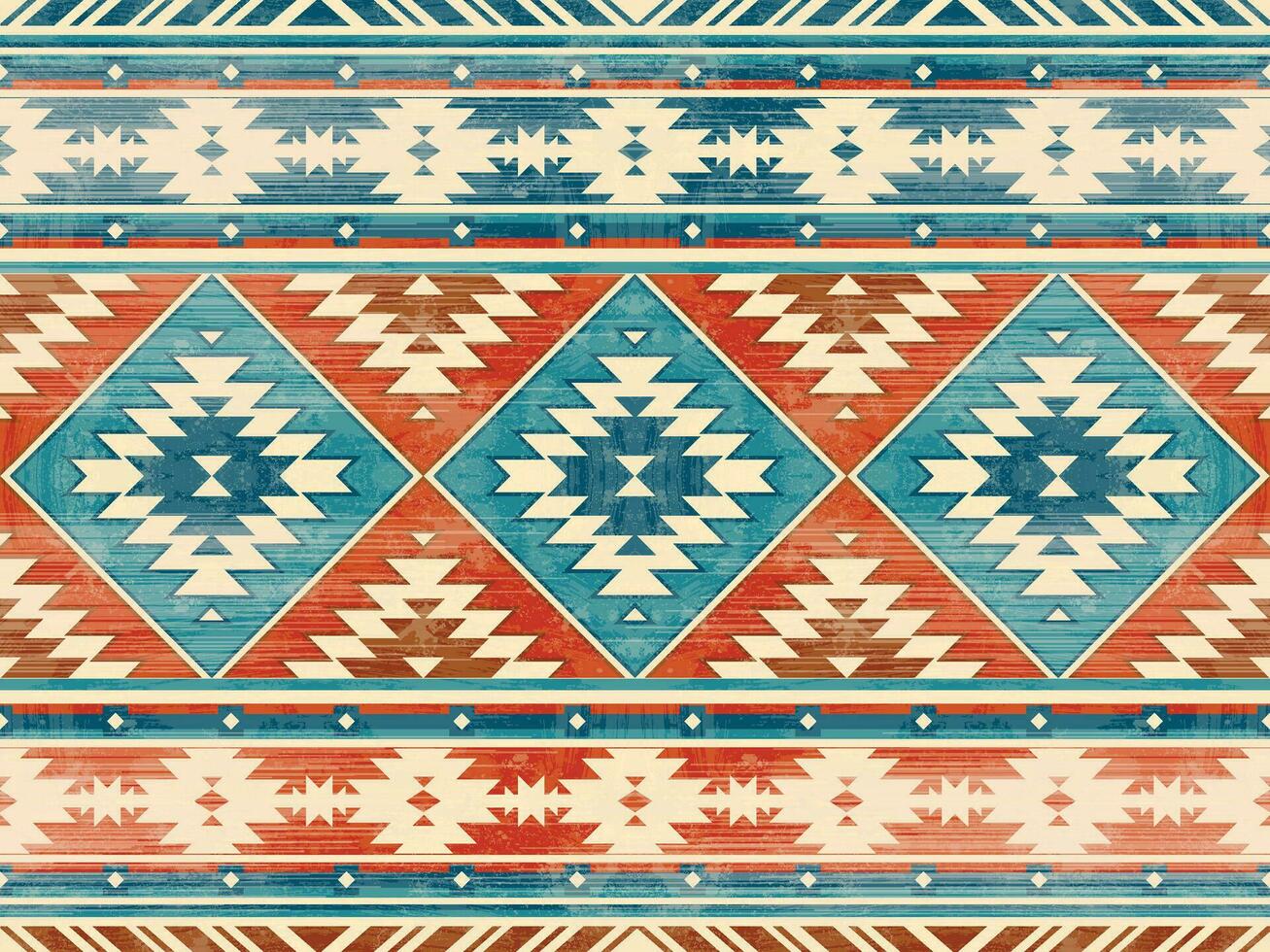 Native pattern american tribal indian ornament pattern geometric ethnic textile texture tribal aztec pattern navajo mexican fabric seamless Vector decoration fashion