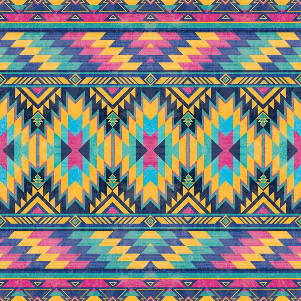 Native pattern american tribal indian ornament pattern geometric ethnic textile texture tribal aztec pattern navajo mexican fabric seamless Vector decoration fashion