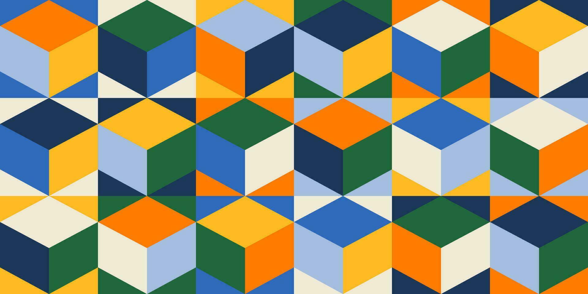 Geometric minimalistic mosaic seamless pattern. Abstract vector for web banner, business presentation, branding, card, invitation, poster, cover, textile print.