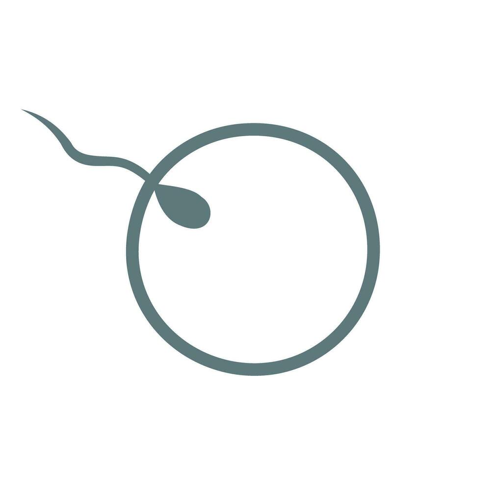 Vector background sperm that runs towards the egg. Fertilization of human egg cell by sperm cell, spermatozoon. Conception Icon Vector. Competition concept