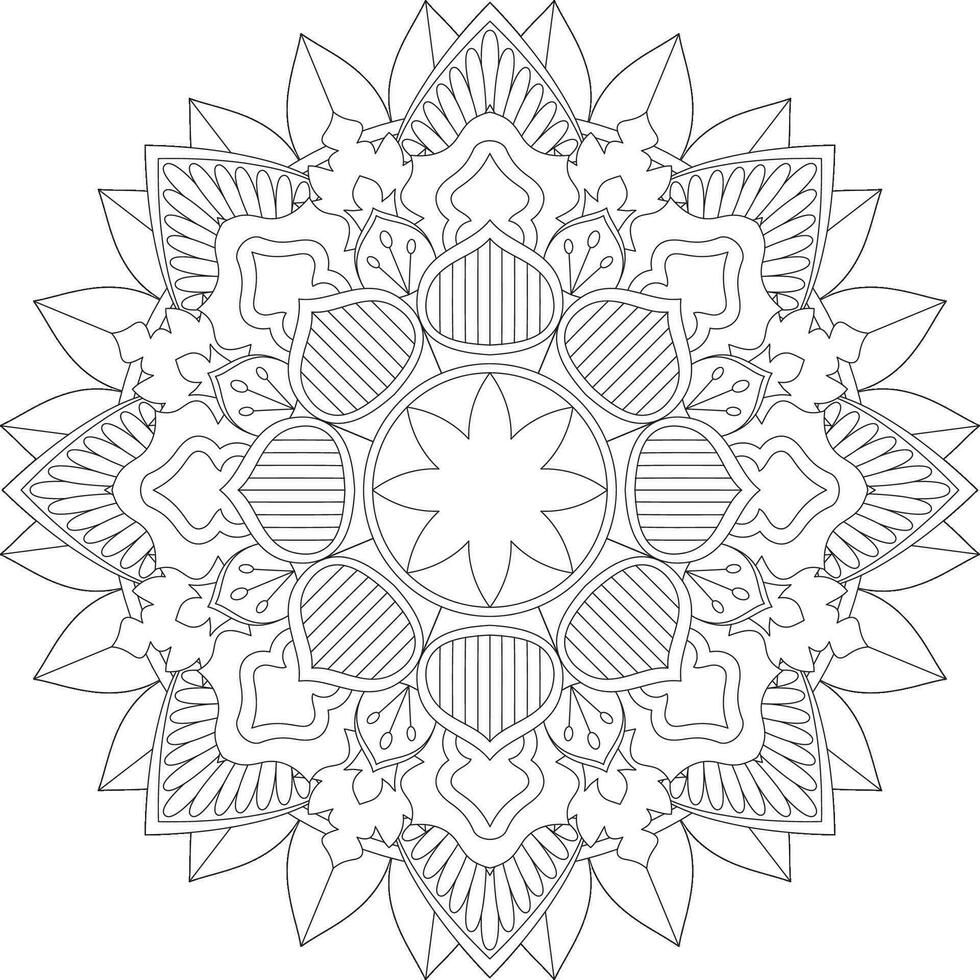 Vector abstract mandala pattern. Design for a wallpaper Paint shirt and tile Sticker Design, coloring book Lace pattern The tattoo. Mandala. Mandala Coloring Pages. Flower Mandala. Coloring Pages