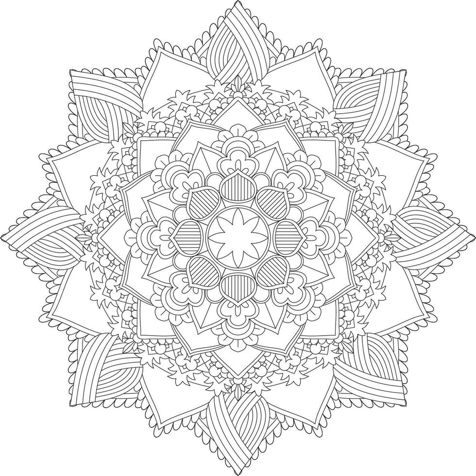 vector resumen mandala modelo. diseño para un fondo de pantalla pintar camisa y loseta pegatina diseño, colorante libro cordón modelo el tatuaje. mándala mandala colorante paginas flor mándala colorante paginas