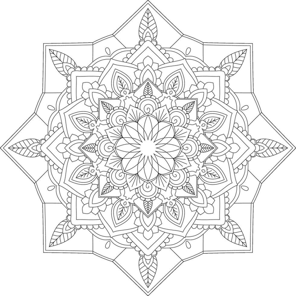 Vector abstract mandala pattern. Design for a wallpaper Paint shirt and tile Sticker Design, coloring book Lace pattern The tattoo. Mandala. Mandala Coloring Pages. Flower Mandala. Coloring Pages