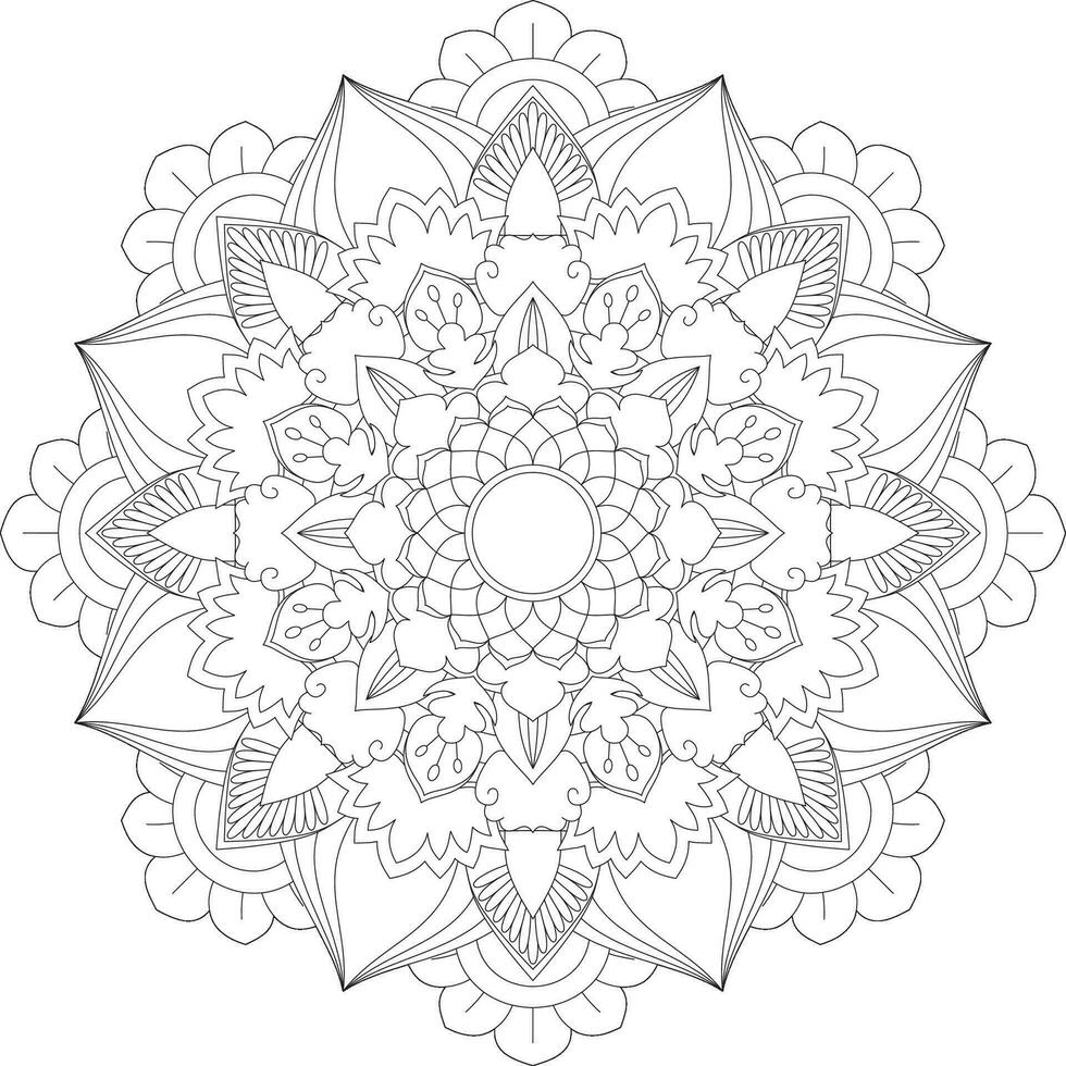 Vector abstract mandala pattern. Design for a wallpaper Paint shirt and tile Sticker Design, coloring book Lace pattern The tattoo. Mandala. Mandala Coloring Pages. Flower Mandala. Coloring Pages