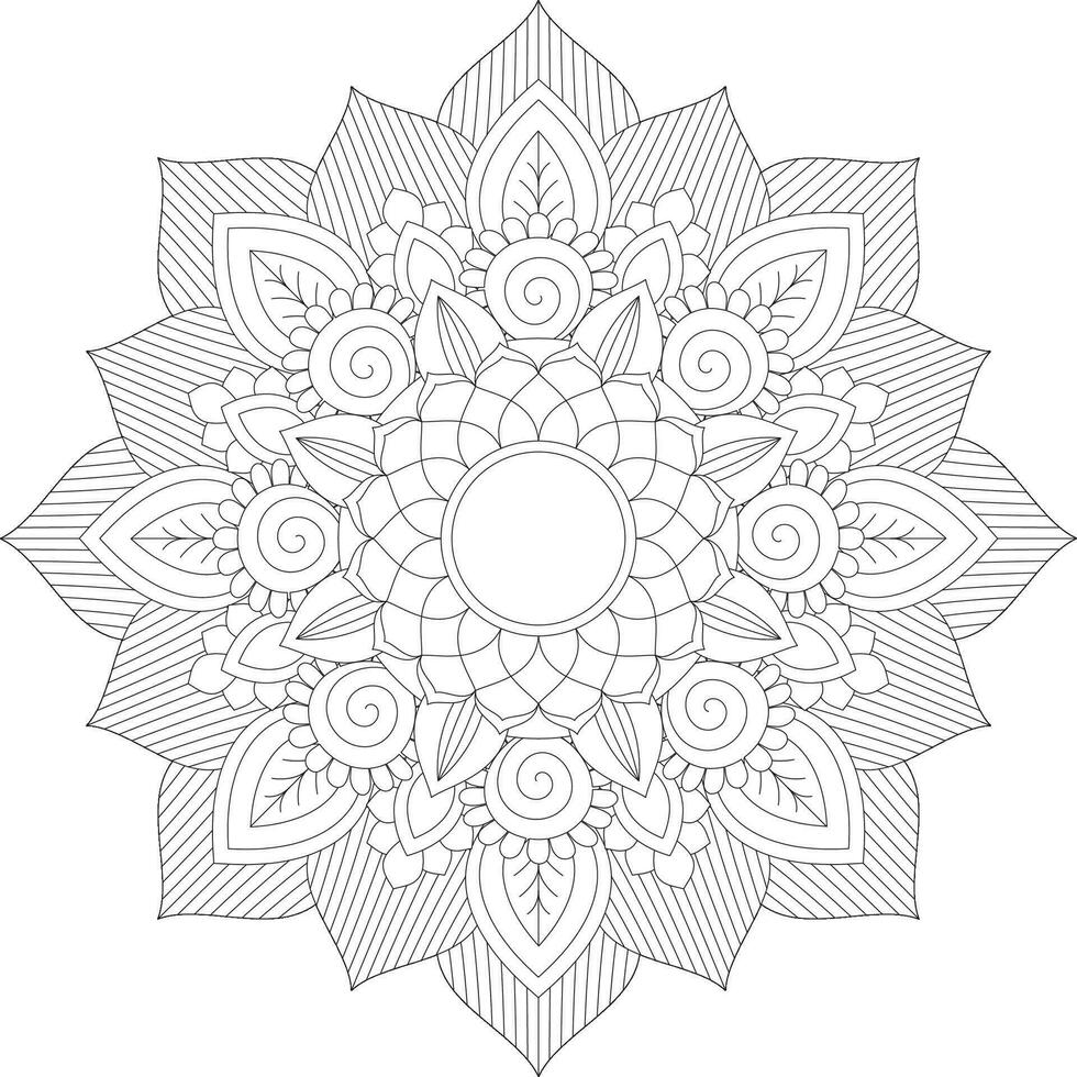 Vector abstract mandala pattern. Design for a wallpaper Paint shirt and tile Sticker Design, coloring book Lace pattern The tattoo. Mandala. Mandala Coloring Pages. Flower Mandala. Coloring Pages