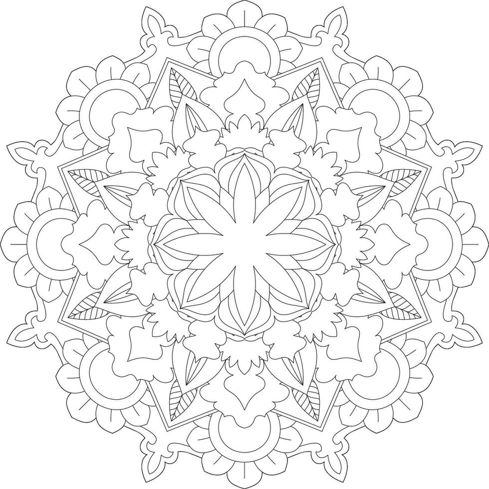 Vector abstract mandala pattern. Design for a wallpaper Paint shirt and tile Sticker Design, coloring book Lace pattern The tattoo. Mandala. Mandala Coloring Pages. Flower Mandala. Coloring Pages