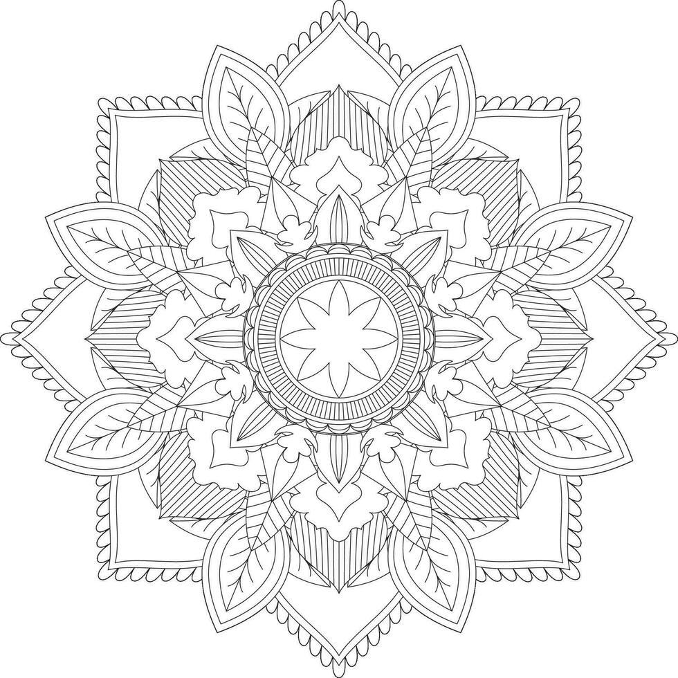 Vector abstract mandala pattern. Design for a wallpaper Paint shirt and tile Sticker Design, coloring book Lace pattern The tattoo. Mandala. Mandala Coloring Pages. Flower Mandala. Coloring Pages