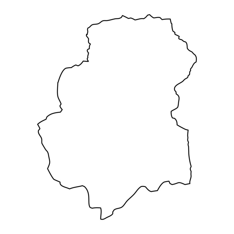 huambo provincia mapa, administrativo división de angola vector