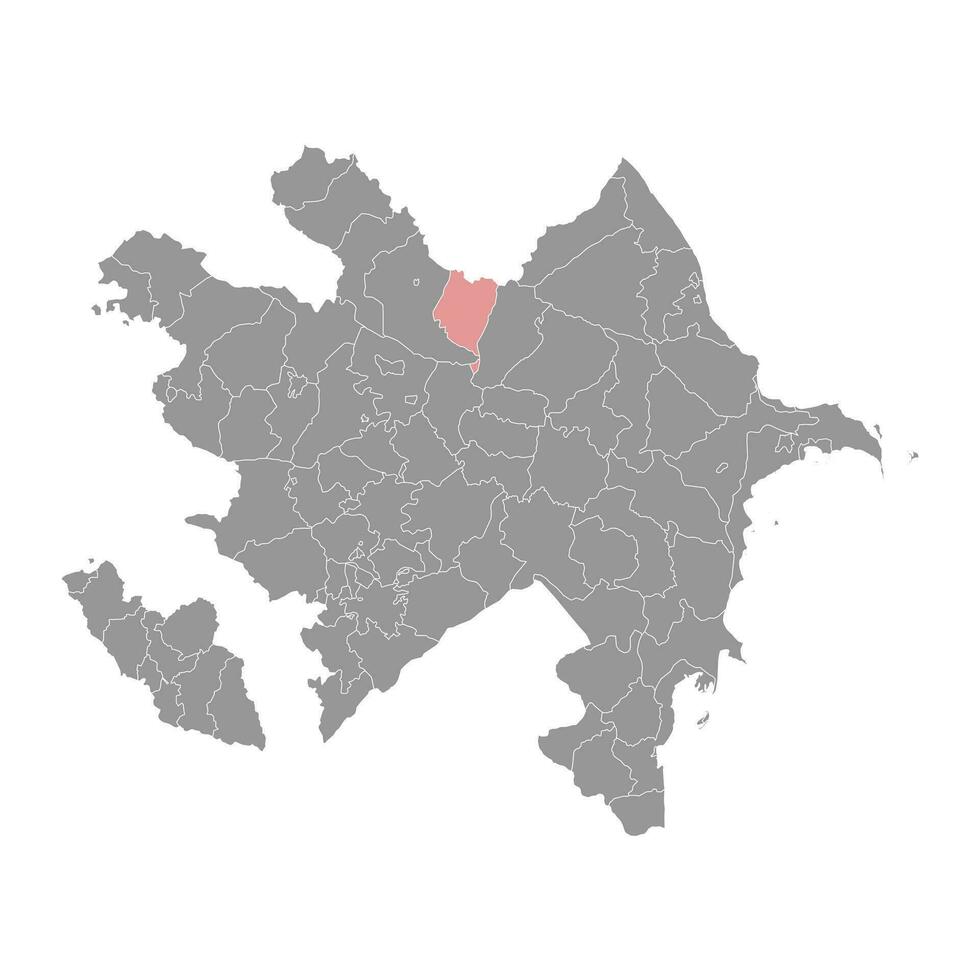 oghuz distrito mapa, administrativo división de azerbaiyán vector