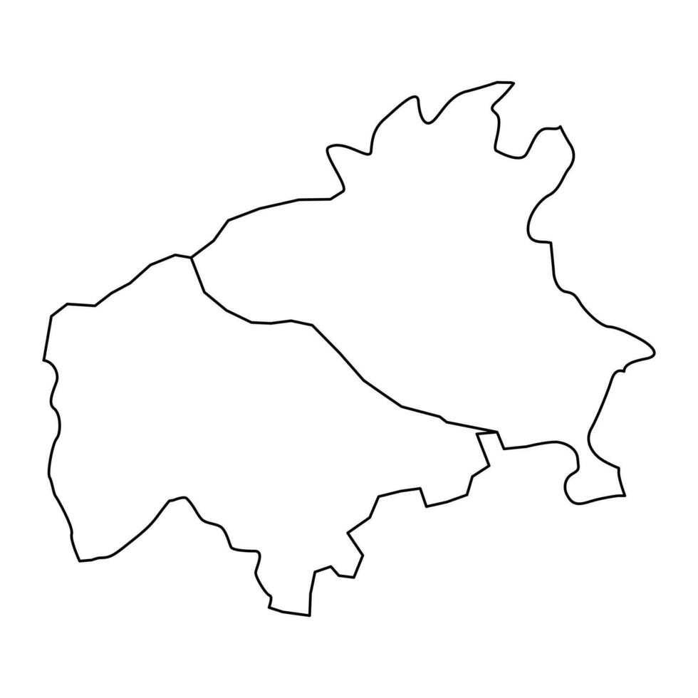 Tartar district map, administrative division of Azerbaijan. vector