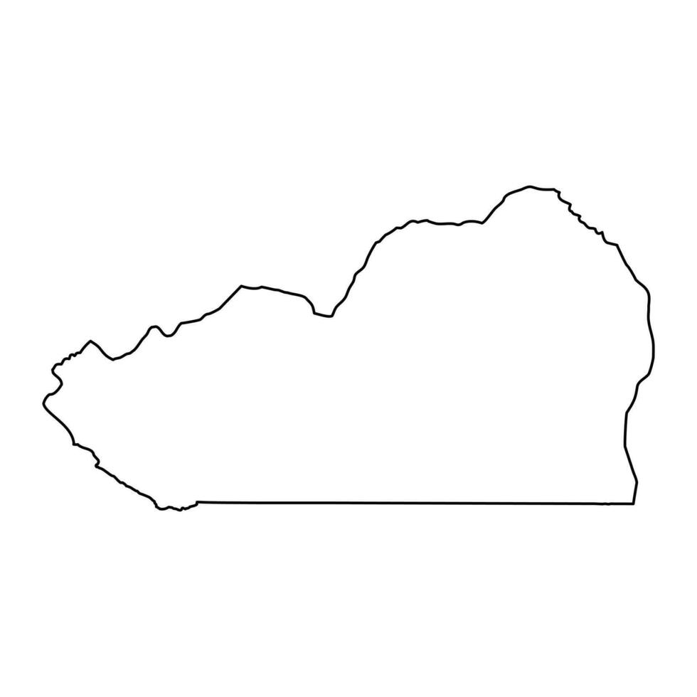 Cunene province map, administrative division of Angola. vector