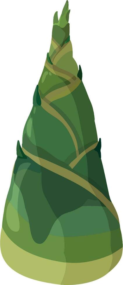 Bamboo Shoot. Asian Vegetable Illustration Vector. vector