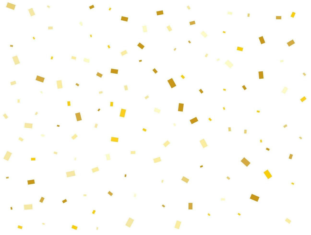 Golden Rectangles Confetti Background. Vector illustration