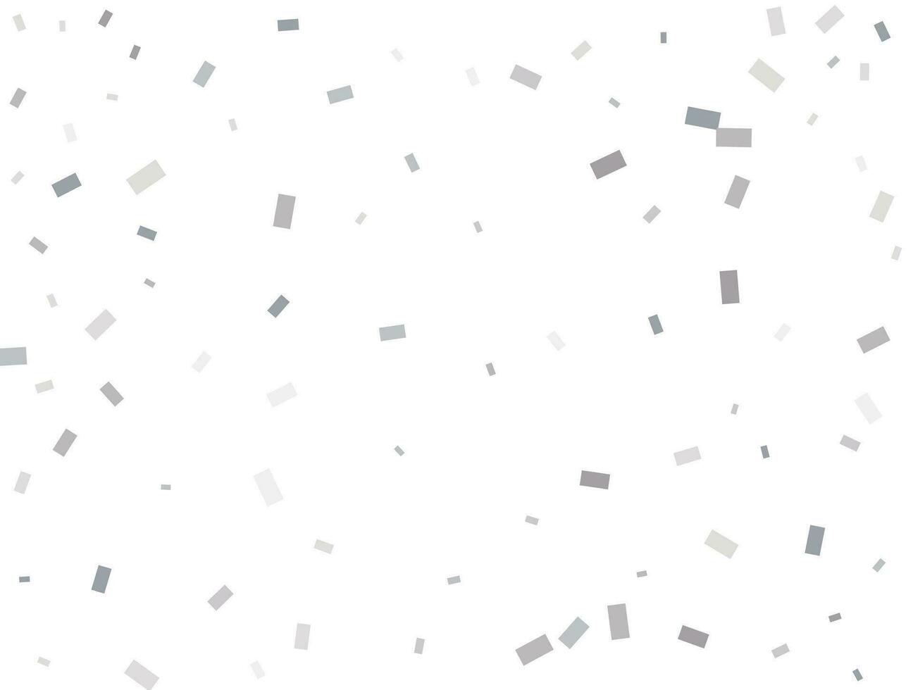 Modern Light silver Rectangular glitter confetti background. White festive texture vector