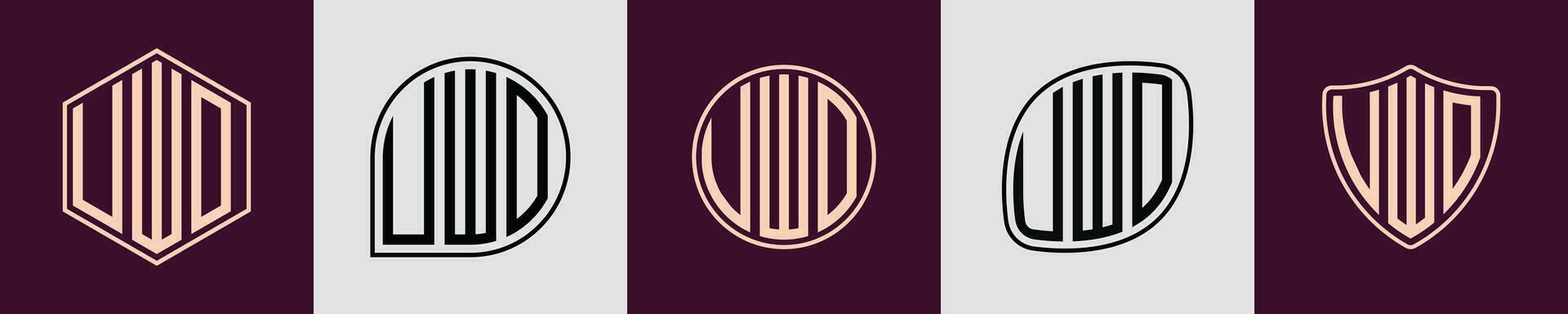 Creative simple Initial Monogram UWO Logo Designs. 30346928 Vector Art
