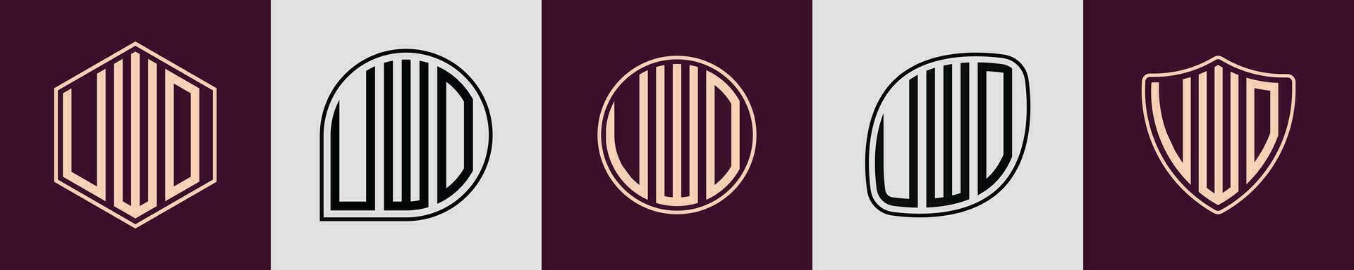 Creative simple Initial Monogram UWO Logo Designs. 30346928 Vector Art