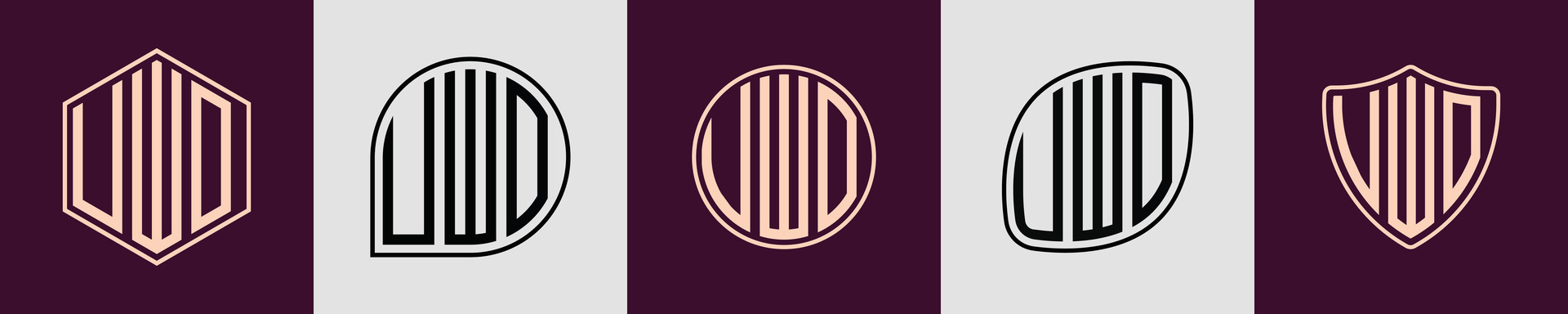 Creative simple Initial Monogram UWO Logo Designs. 30346928 Vector Art