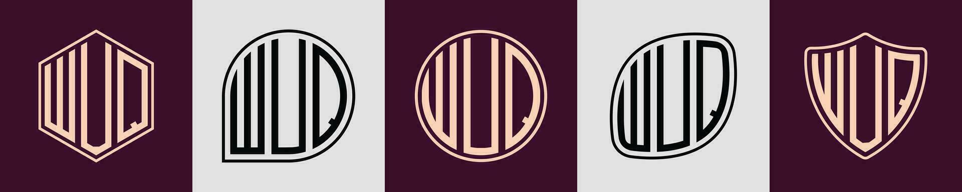 Creative simple Initial Monogram WUQ Logo Designs. vector