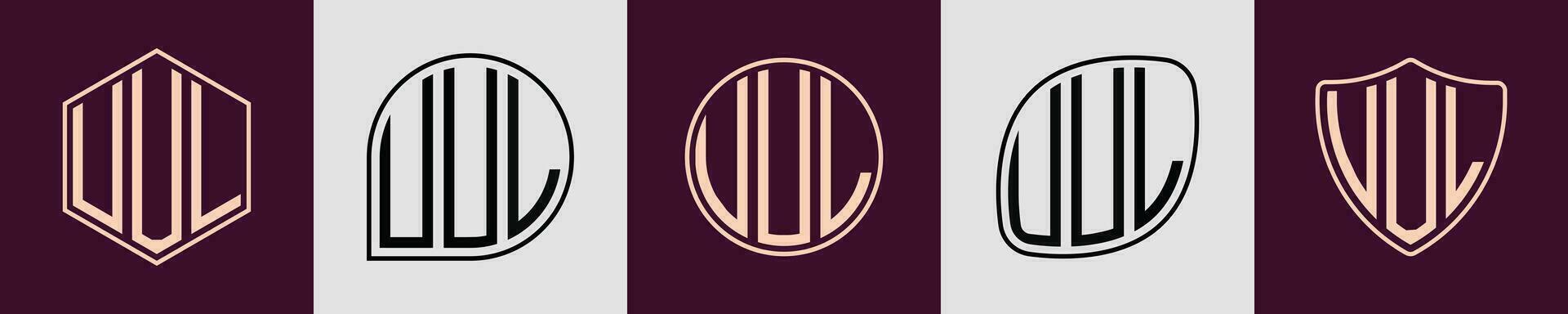 Creative simple Initial Monogram UUL Logo Designs. vector