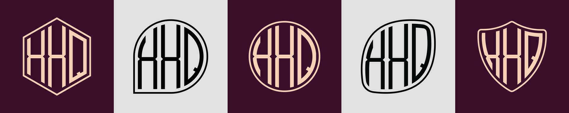 Creative simple Initial Monogram XXQ Logo Designs. vector