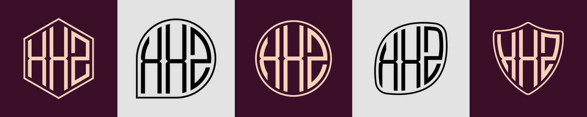 Creative simple Initial Monogram XXZ Logo Designs. vector