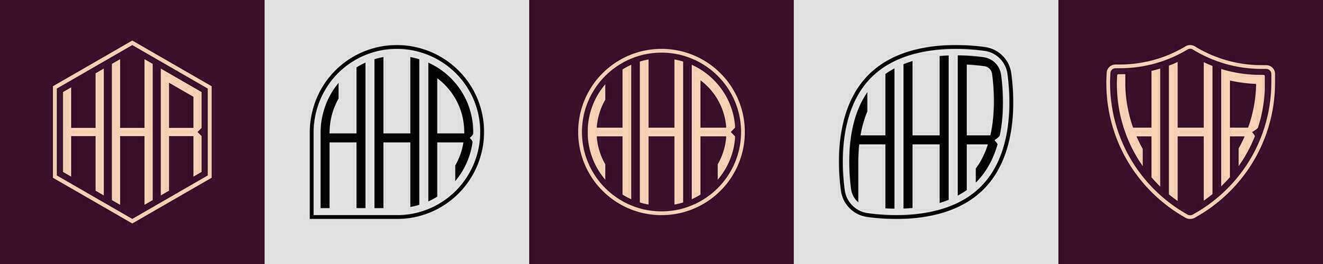 Creative simple Initial Monogram HHR Logo Designs. vector