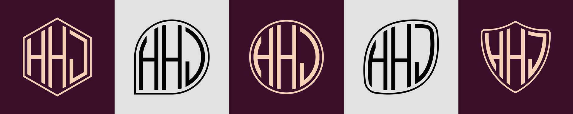 Creative simple Initial Monogram HHJ Logo Designs. vector