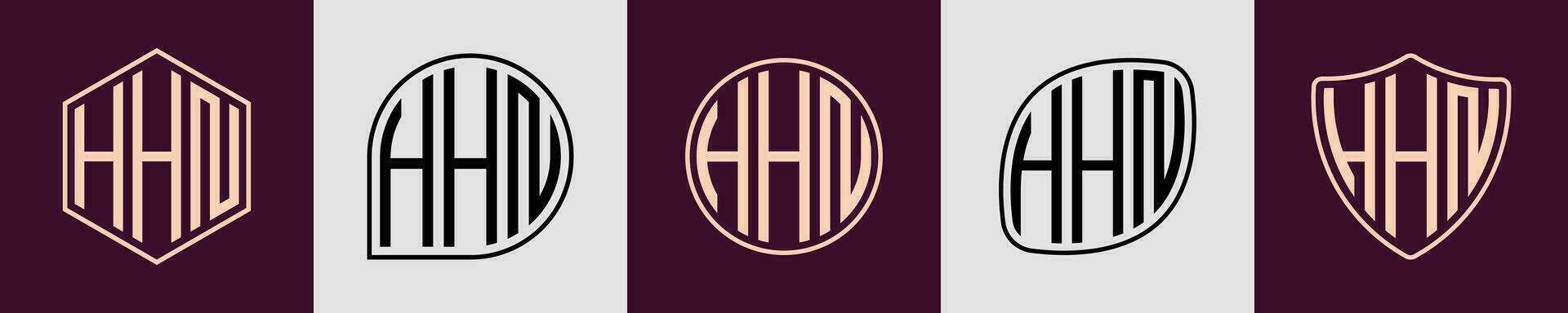 Creative simple Initial Monogram HHN Logo Designs. vector