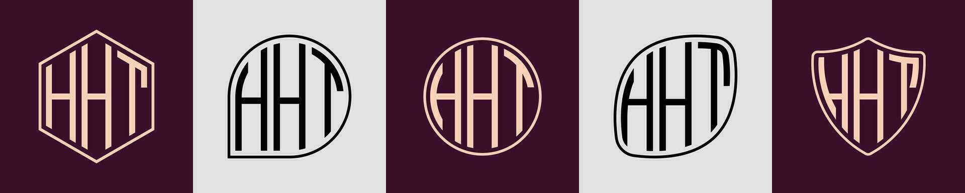 Creative simple Initial Monogram HHT Logo Designs. vector