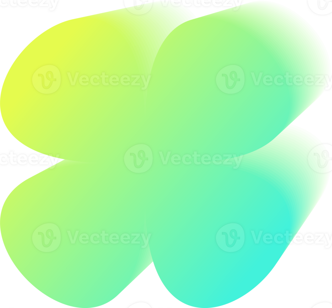 Y2k gradient flower. Holographic soft aura. Blurred aesthetic shape. Y2k gradient flower png