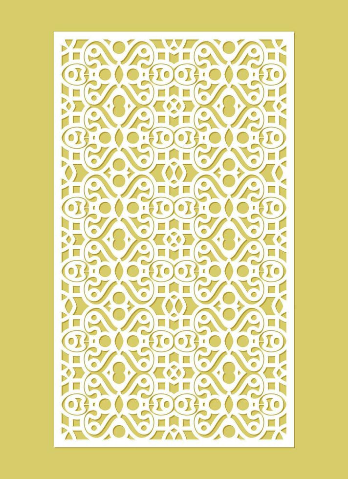 seamless die cut decorative pattern template vector