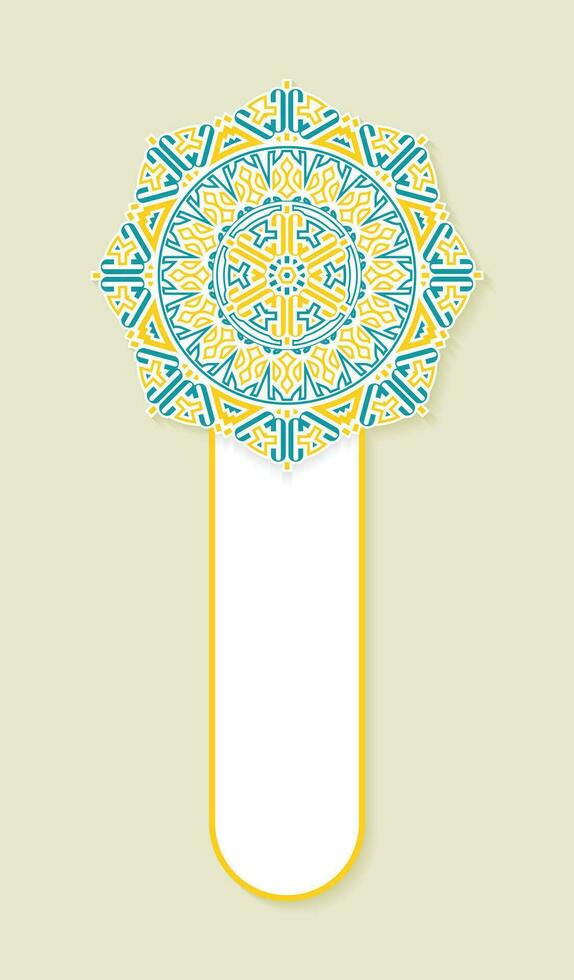 Colorful mandala decorative banner vector