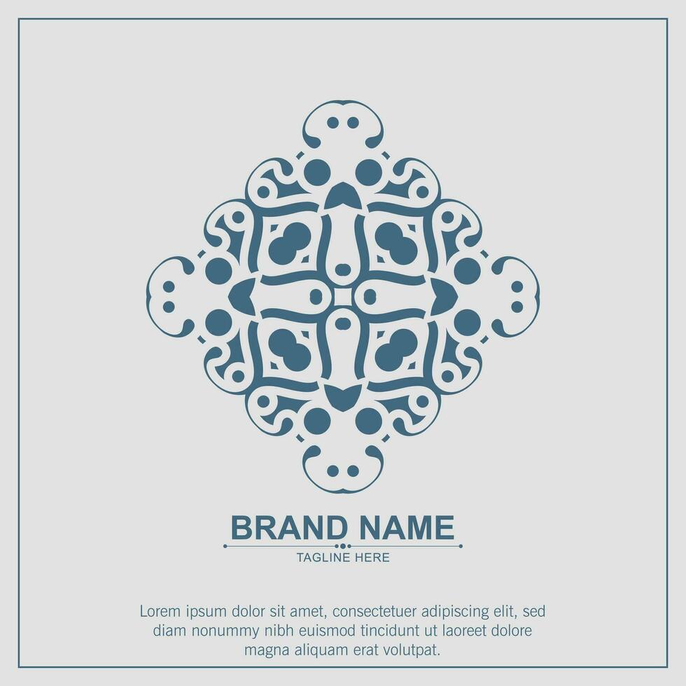 ornament art logo design template vector