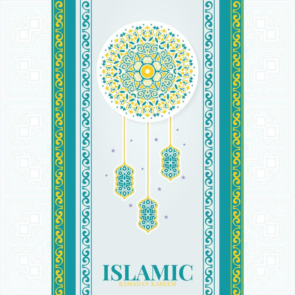 Ramadan kareem season mandala style background vector