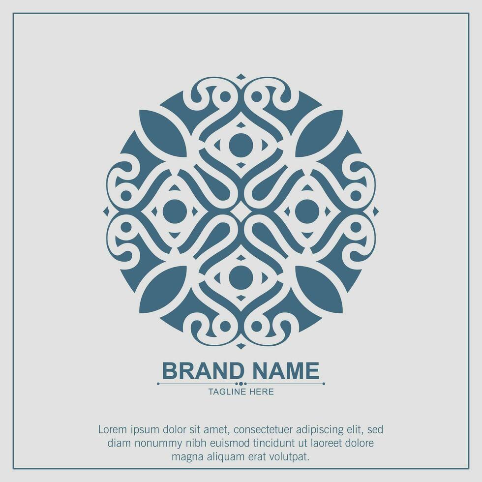 ornament art logo design template vector