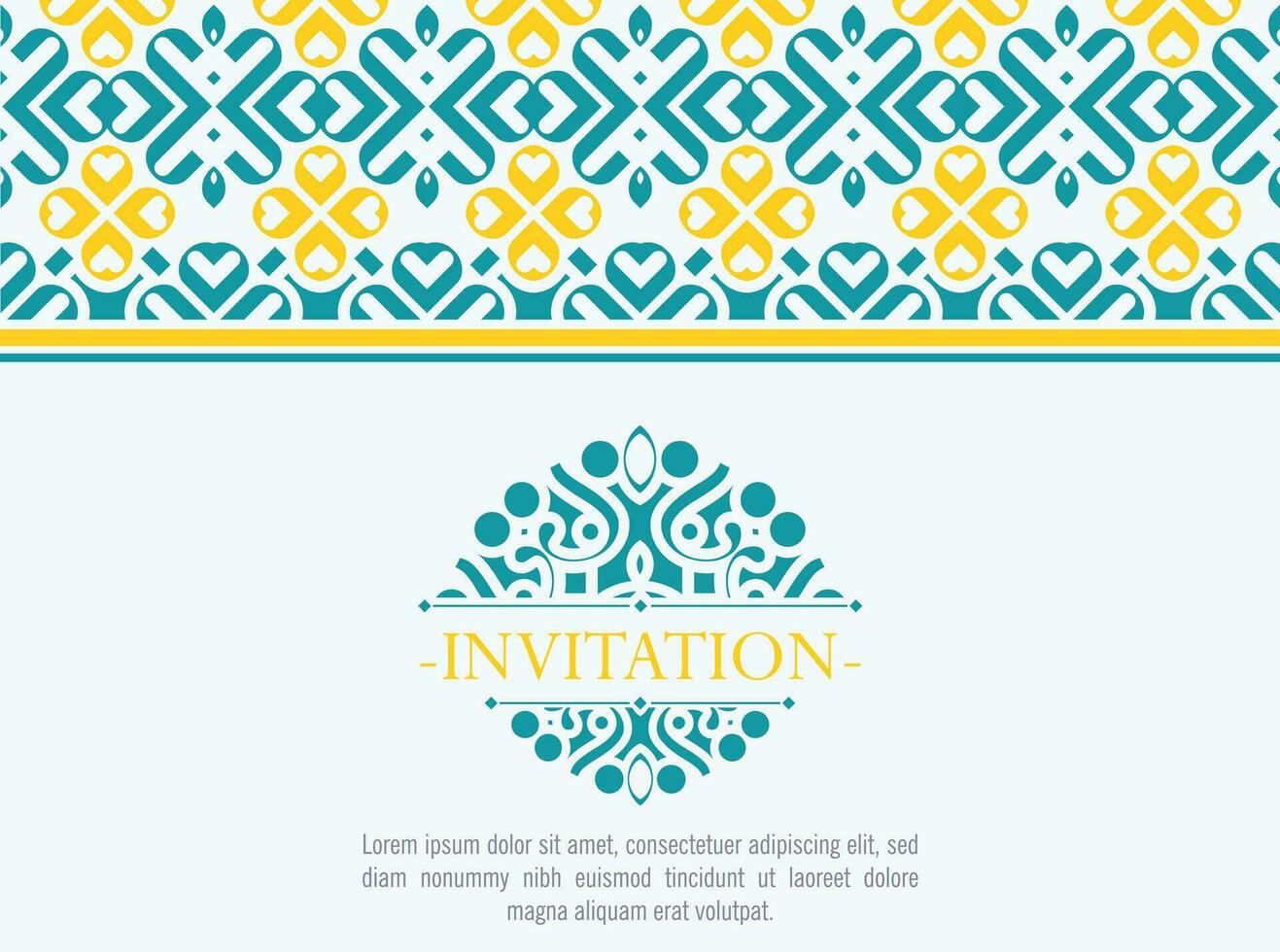 Colorful invitation background style ornamental pattern vector